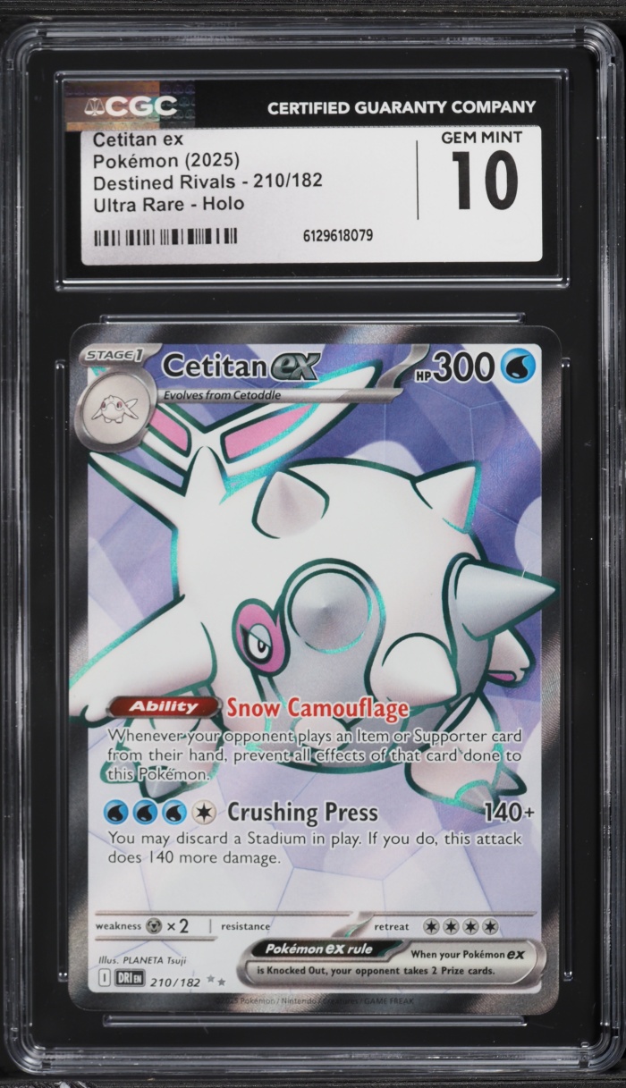 2025 Pokemon Scarlet & Violet Destined Rivals Full Art Cetitan ex #210 CGC 10 GEM MINT