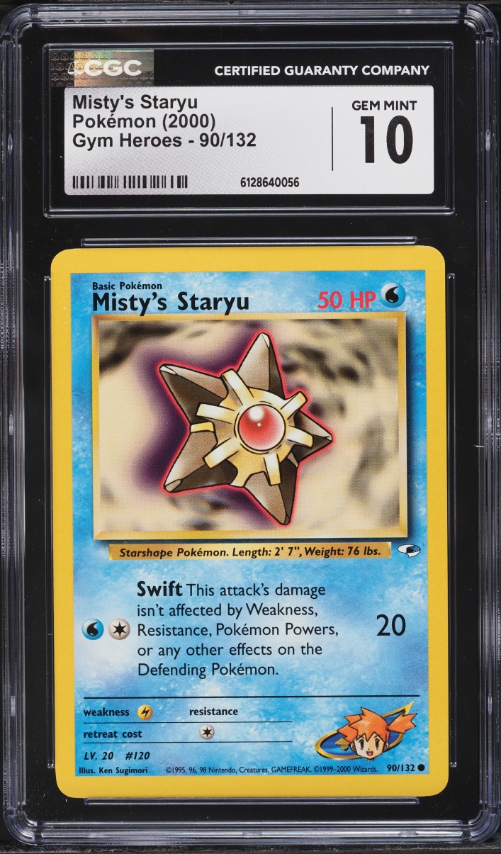 2000 Pokemon Gym Heroes Misty's Staryu #90 CGC 10 GEM MINT