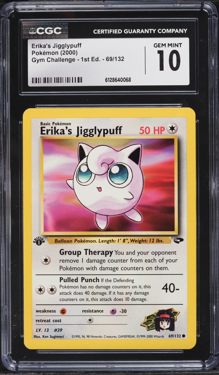 2000 Pokemon Gym Challenge 1st Edition Erika's Jigglypuff #69 CGC 10 GEM MINT