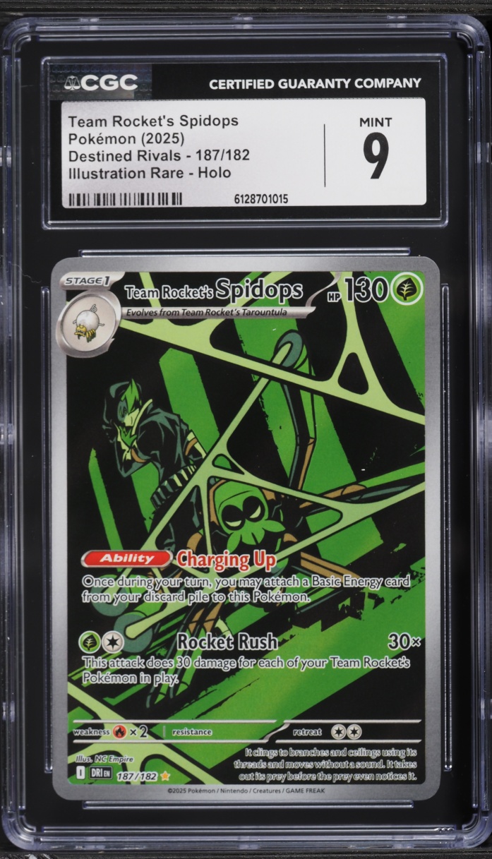 2025 Pokemon Scarlet & Violet Destined Rivals IR Team Rocket's Spidops #187 CGC 9 MINT