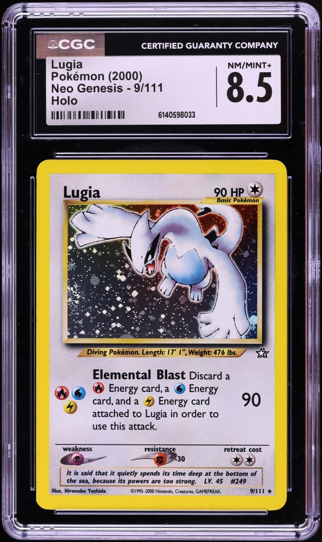 2000 Pokemon Neo Genesis Holo Lugia #9 CGC 8.5 NM-MT+
