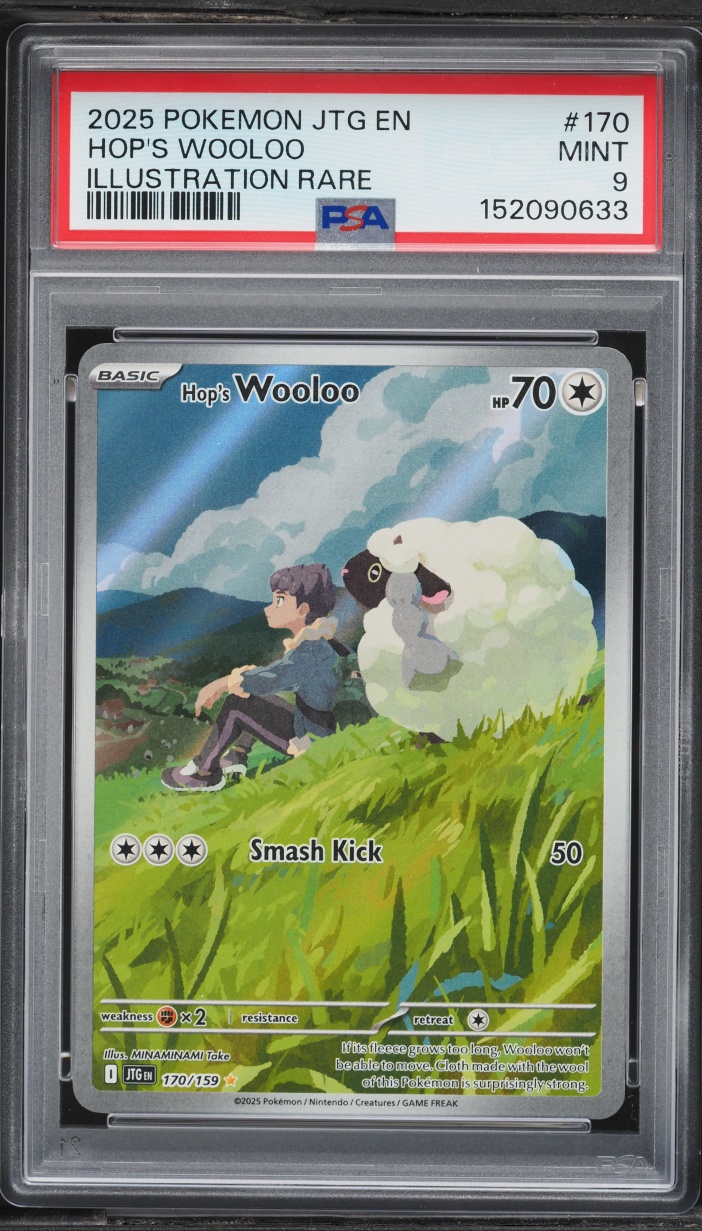2025 Pokemon Scarlet & Violet Journey Together IR Hop's Wooloo #170 PSA 9 MINT