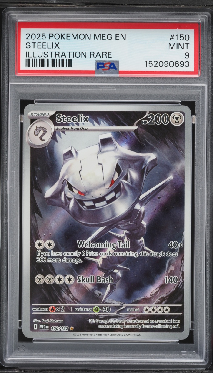 2025 Pokemon Mega Evolution IR Steelix #150 PSA 9 MINT