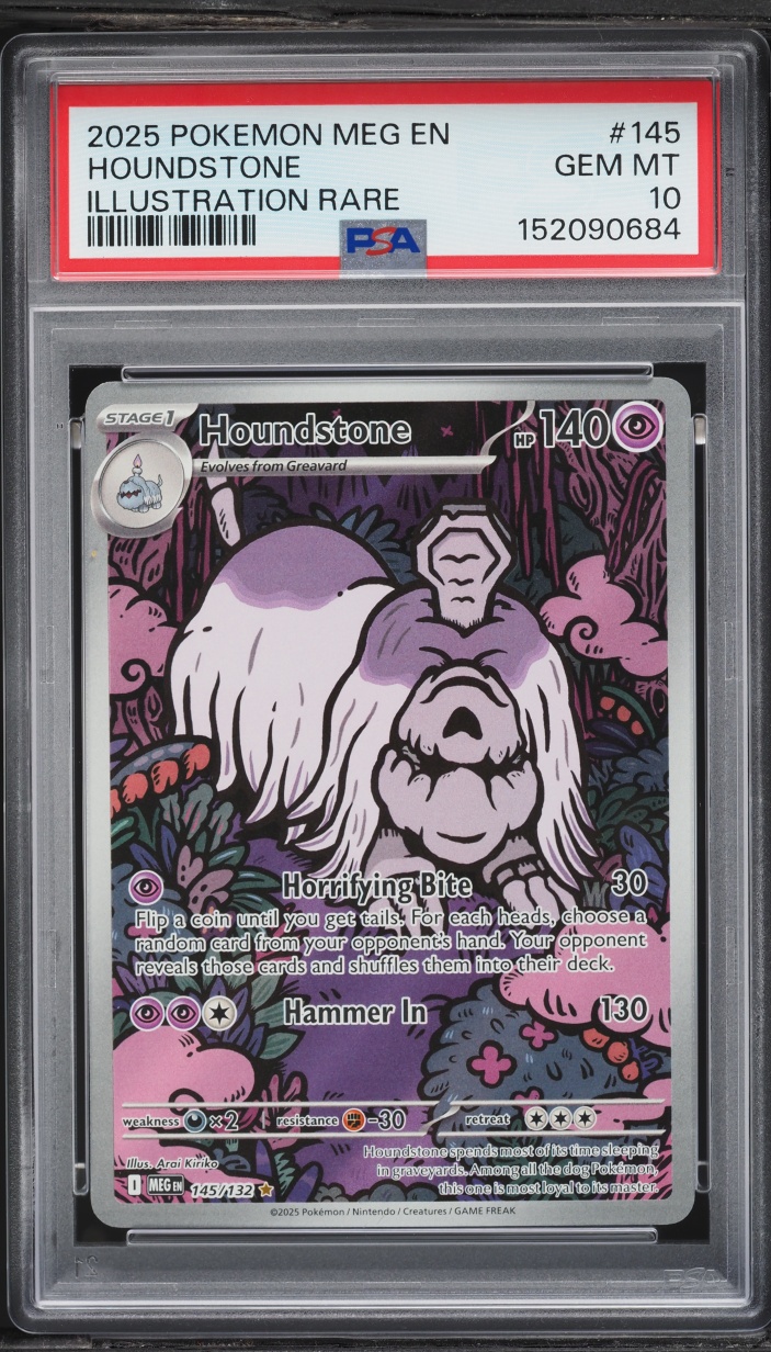 2025 Pokemon Mega Evolution IR Houndstone #145 PSA 10 GEM MINT