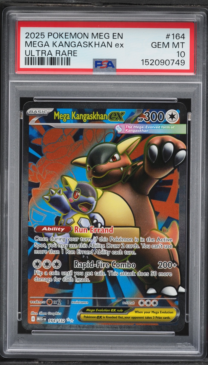 2025 Pokemon Mega Evolution Full Art Mega Kangaskhan ex #164 PSA 10 GEM MINT