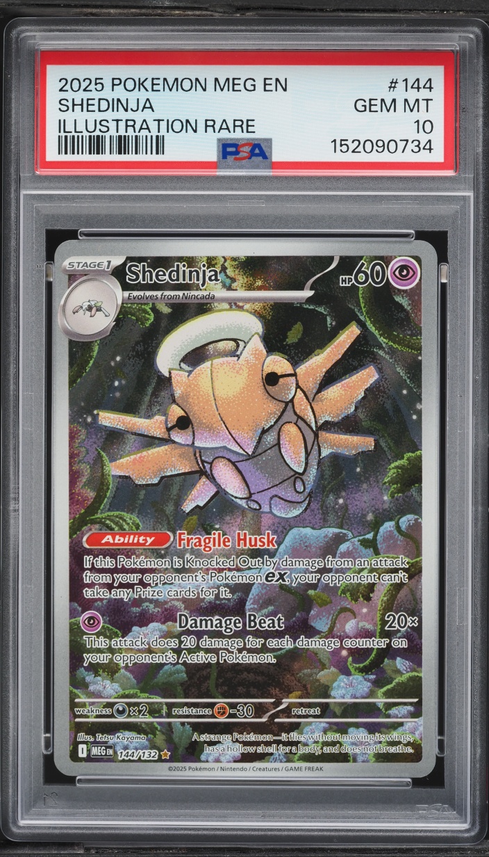 2025 Pokemon Mega Evolution IR Shedinja #144 PSA 10 GEM MINT
