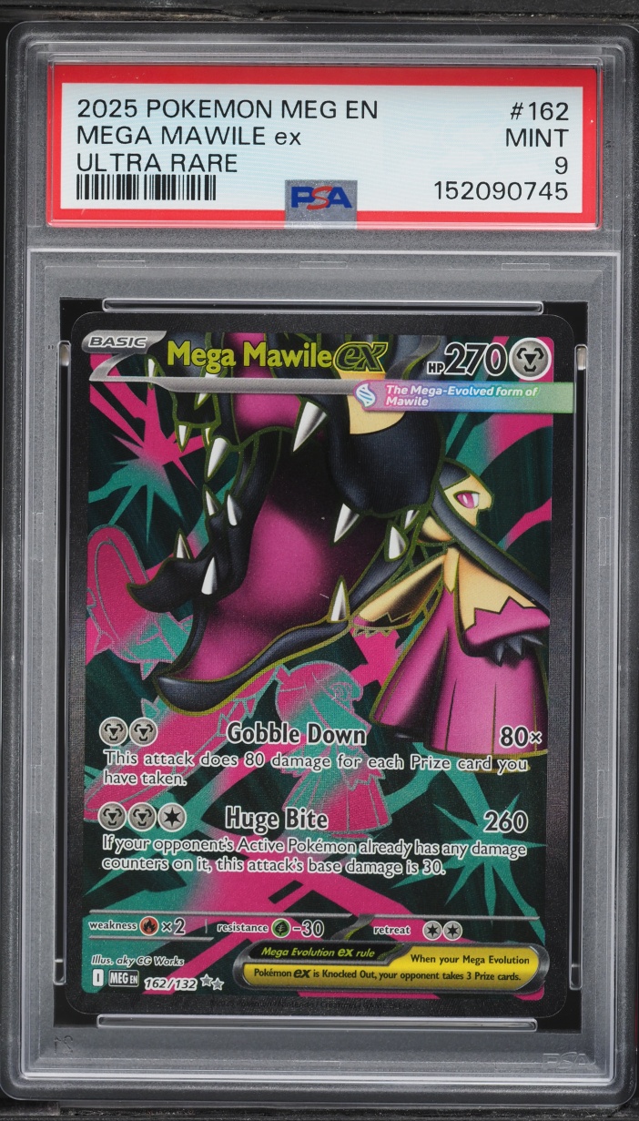 2025 Pokemon Mega Evolution Full Art Mega Mawile ex #162 PSA 9 MINT
