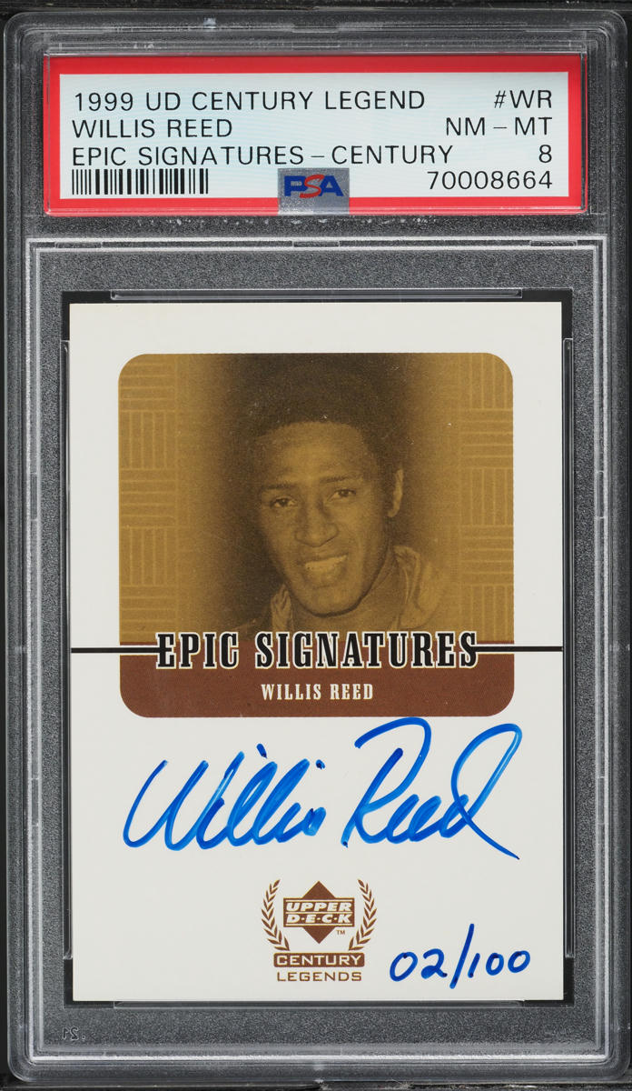 1999 Upper Deck Century Legends Epic Willis Reed AUTO /100 #WR PSA 8 NM-MT