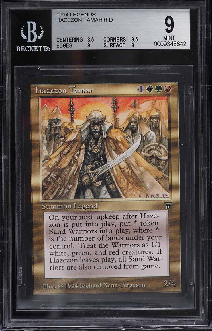 1994 Magic The Gathering MTG Legends Hazezon Tamar R D #118 BGS 9 MINT ...