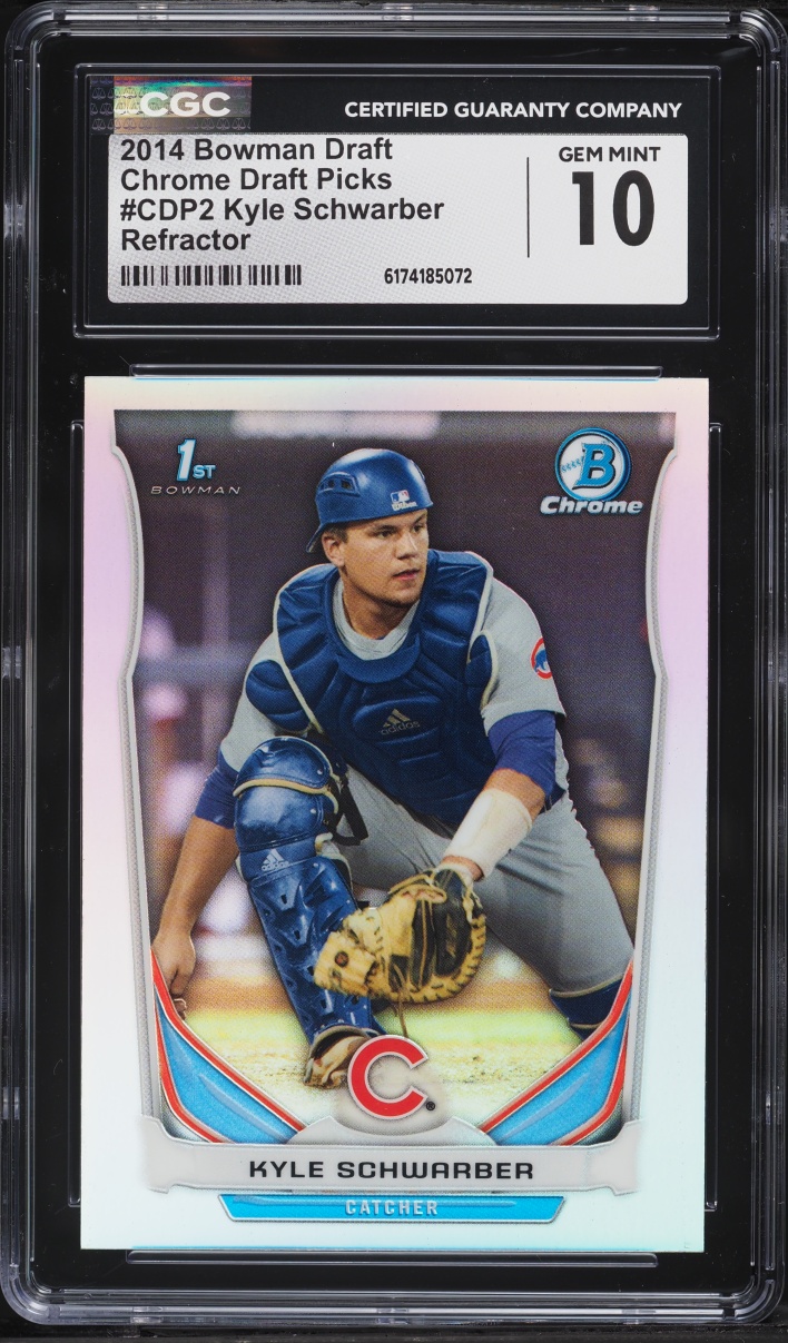 2014 Bowman Chrome Draft Picks Refractor Kyle Schwarber PROSPECT #CDP2 CGC 10 GEM MINT