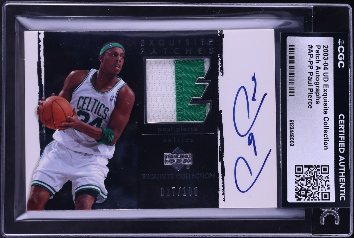 2003 Exquisite Collection Paul Pierce PATCH AUTO /100 #AP-PP CGC AUTH - Photo 1