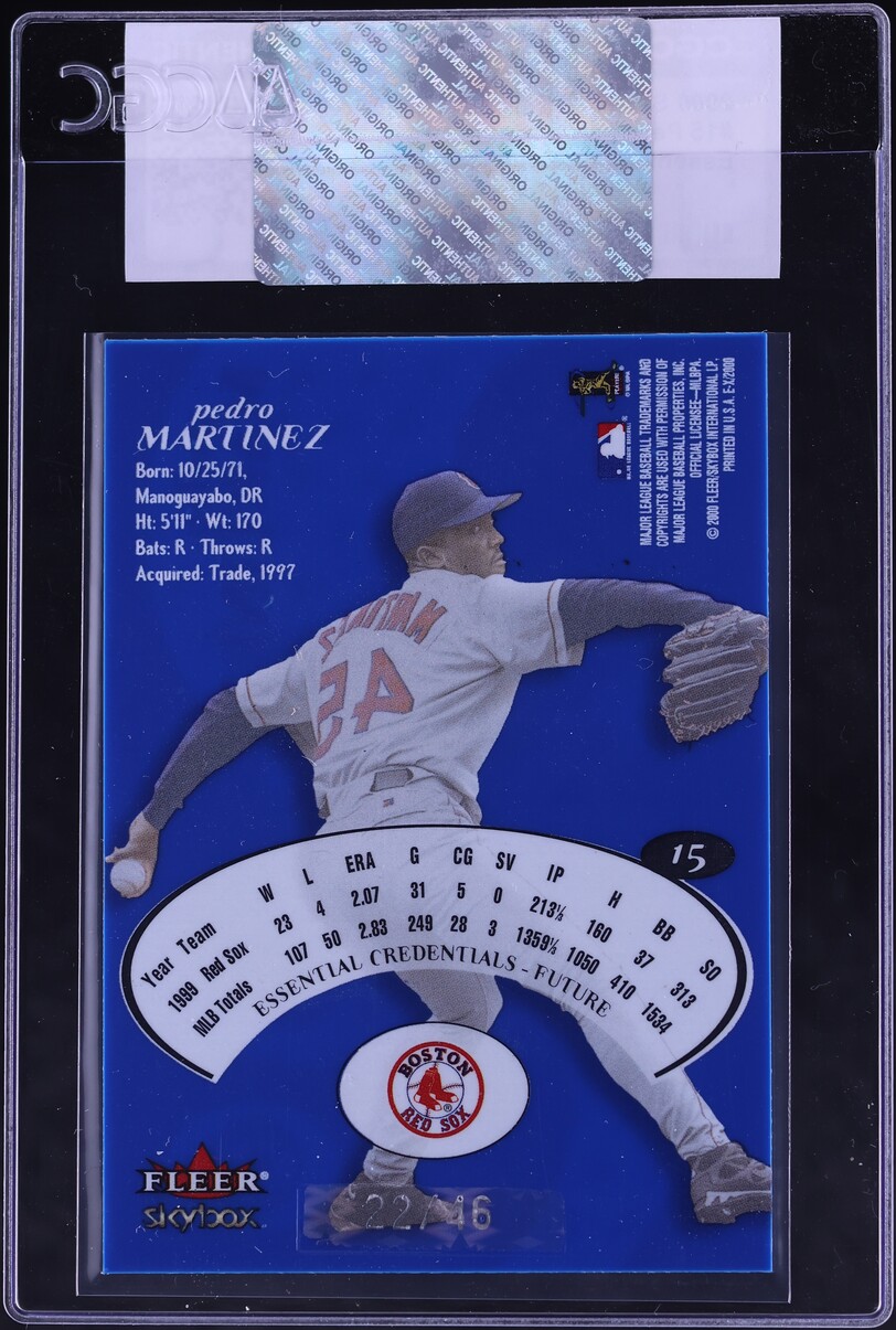 2000 SkyBox E-X Essential Credentials Future Pedro Martinez /46 #15 CGC AUTH - Photo 2