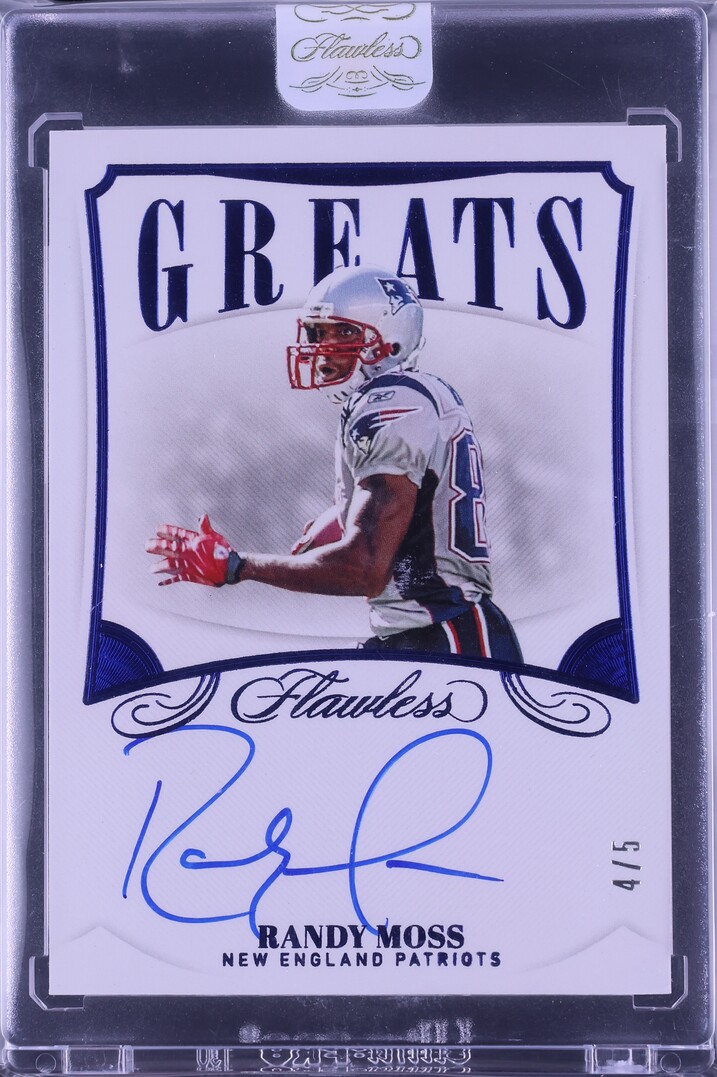 2020 Panini Flawless '19 Greats Sapphire Randy Moss AUTO /5 #G-RM CGC AUTH - Photo 1