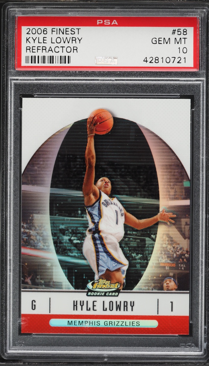 2006 Finest Refractor Kyle Lowry ROOKIE #58 PSA 10 GEM MINT