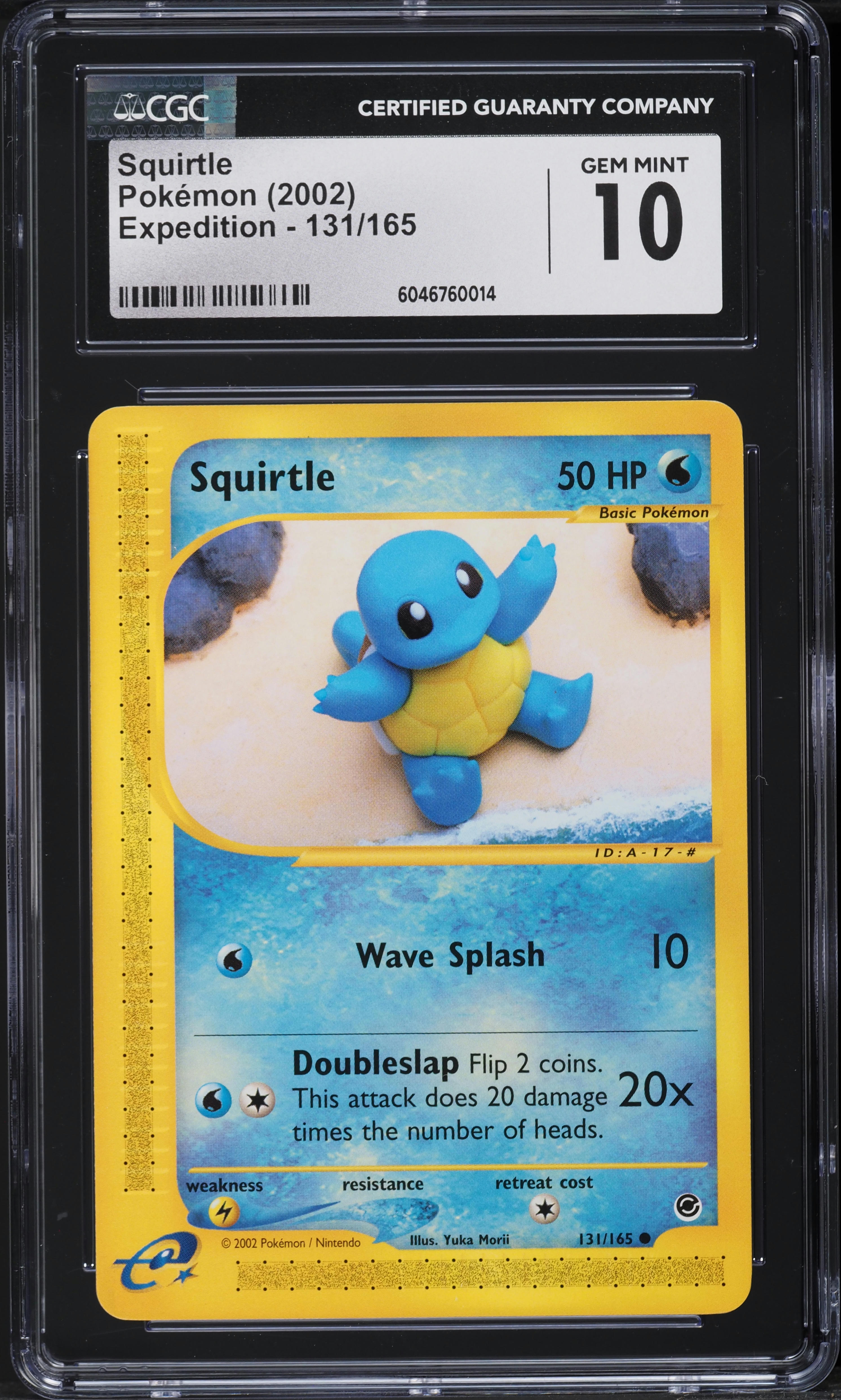 2002 Pokemon Expedition Squirtle #131 CGC 10 GEM MINT
