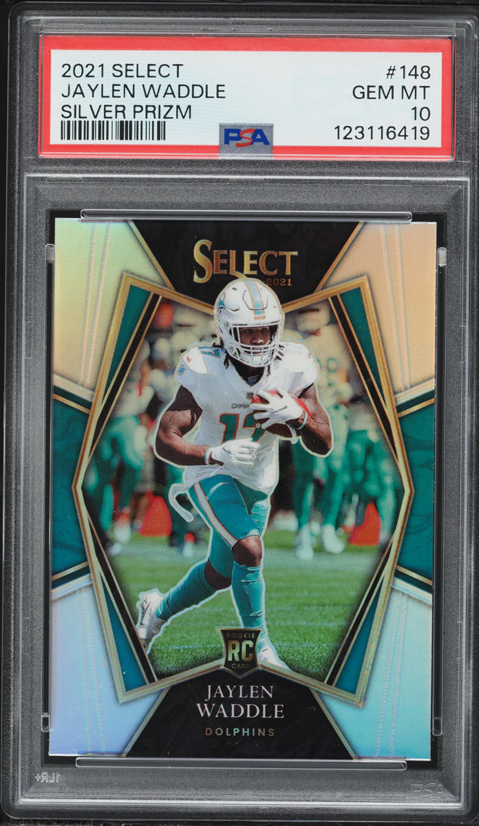 2021 Select Premier Level Silver Prizm Jaylen Waddle ROOKIE #148 PSA 10 GEM MINT