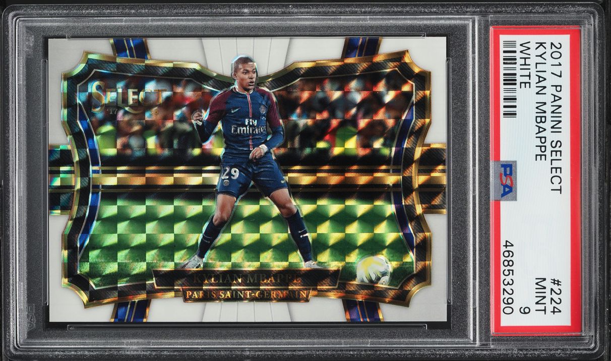 2017 Select Field Level White Prizm Kylian Mbappe ROOKIE /99 #224 PSA 9 MINT - Photo 1