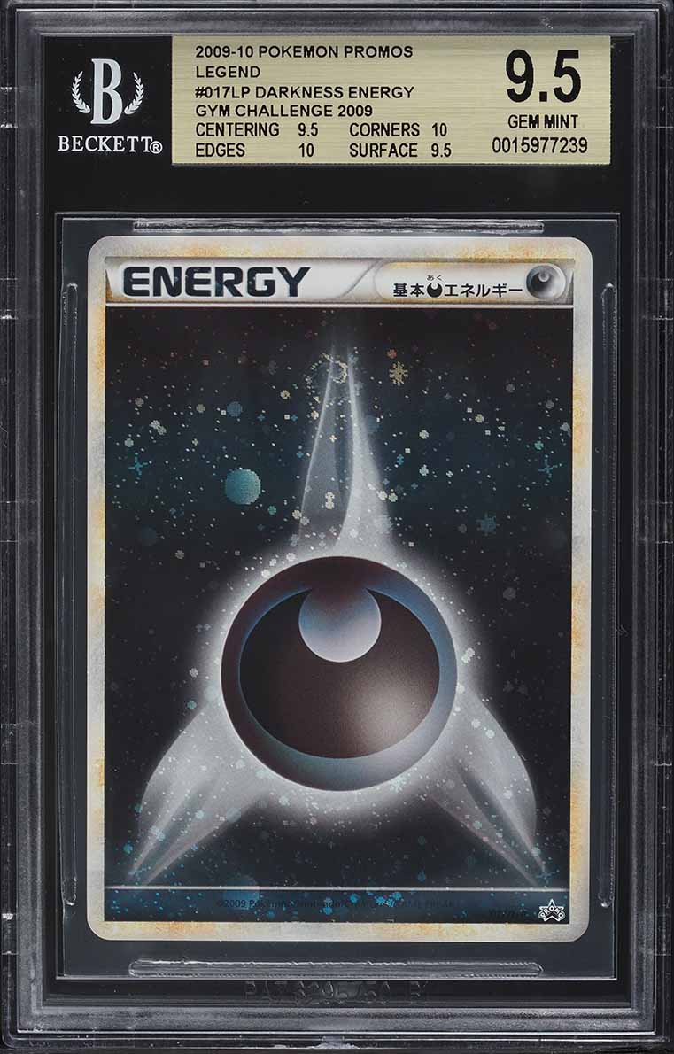 2009 Pokemon Japanese Legend Promo Gym Challenge Darkness Energy #017LP BGS 9.5