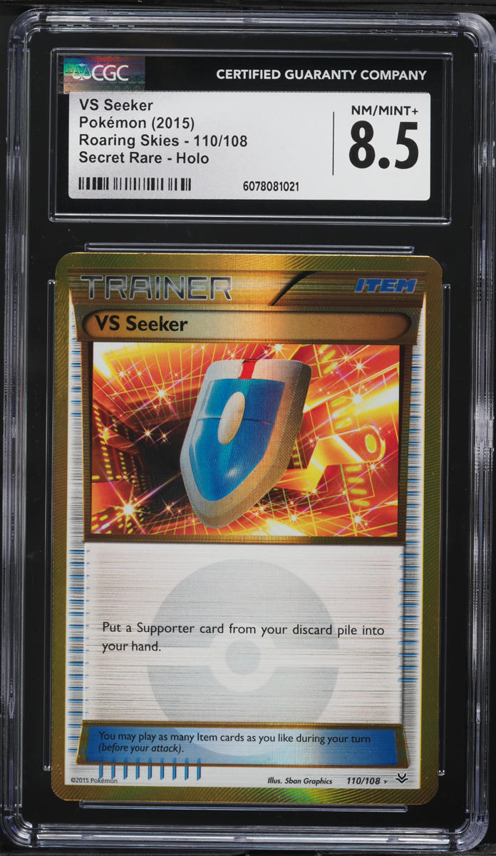 2015 Pokemon XY Roaring Skies Secret Rare VS Seeker #110 CGC 8.5 NM-MT+