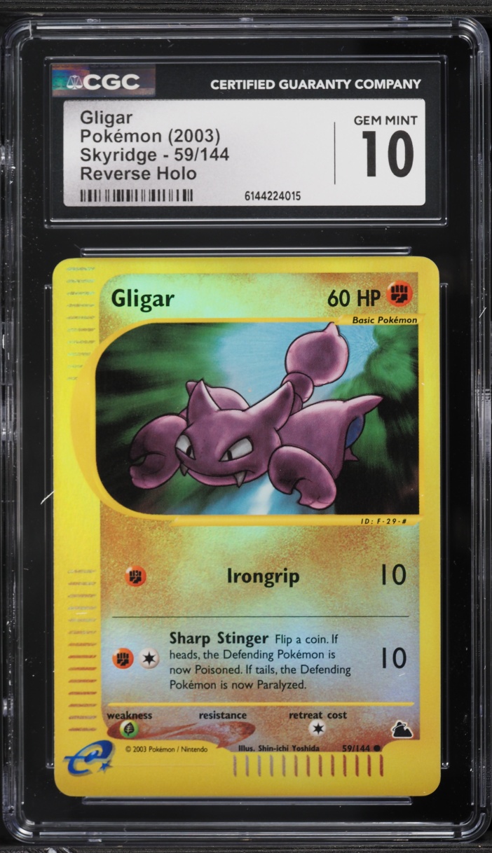 2003 Pokemon Skyridge Reverse Holo Gligar #59 CGC 10 GEM MINT