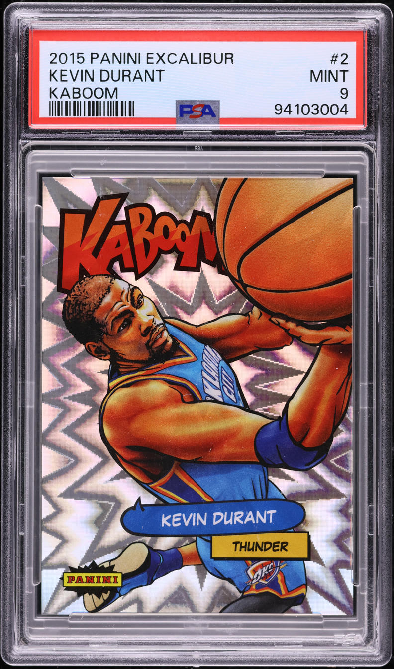 2015 Panini Excalibur Kaboom! Kevin Durant 2 PSA 9 MINT on Fanatics