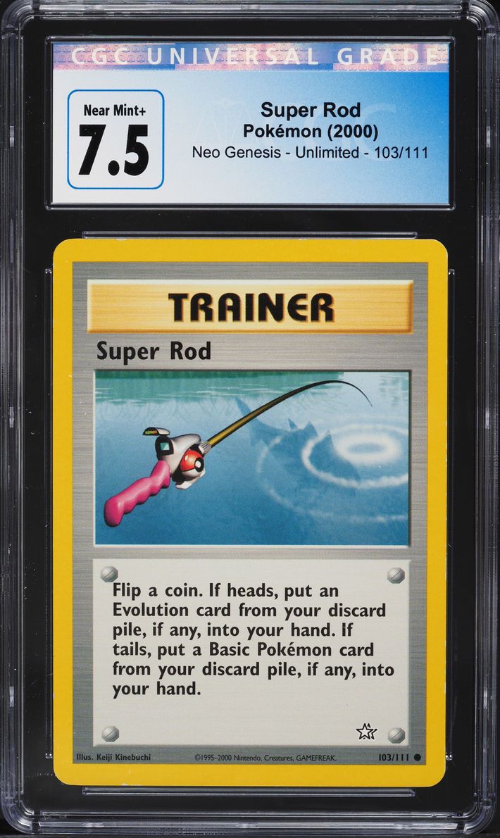 2000 Pokemon Neo Genesis Super Rod #103 CGC 7.5 NRMT+