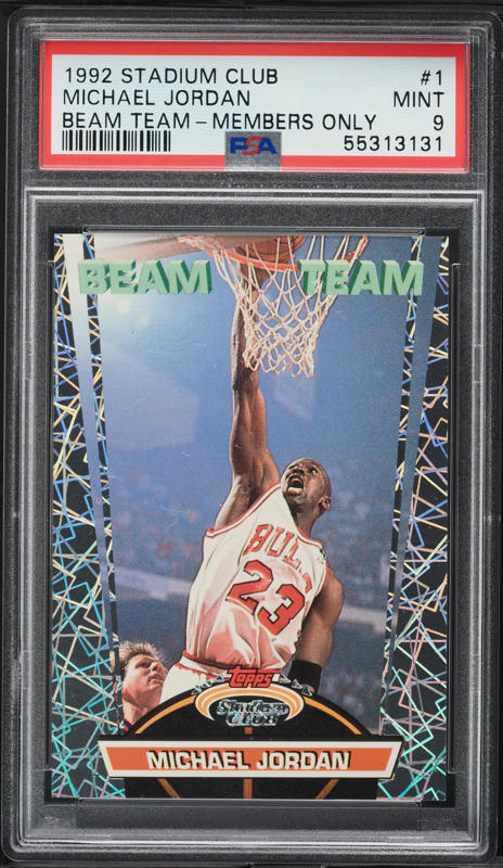 1992 Skybox USA Basketball Plastic Card w/ Michael Jordan PSA 8 NM