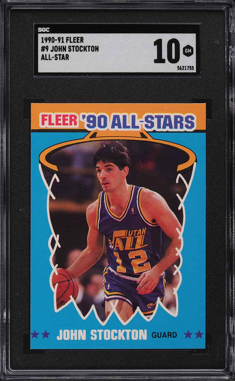 1990 Fleer All-Stars John Stockton #9 SGC 10 GEM MINT