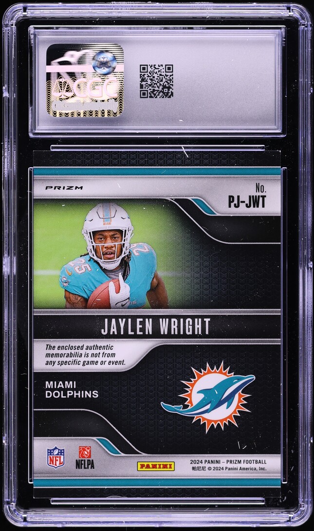 2024 Panini Prizm Premier Jaylen Wright ROOKIE PATCH #PJ-JWT CGC 8 NM-MT