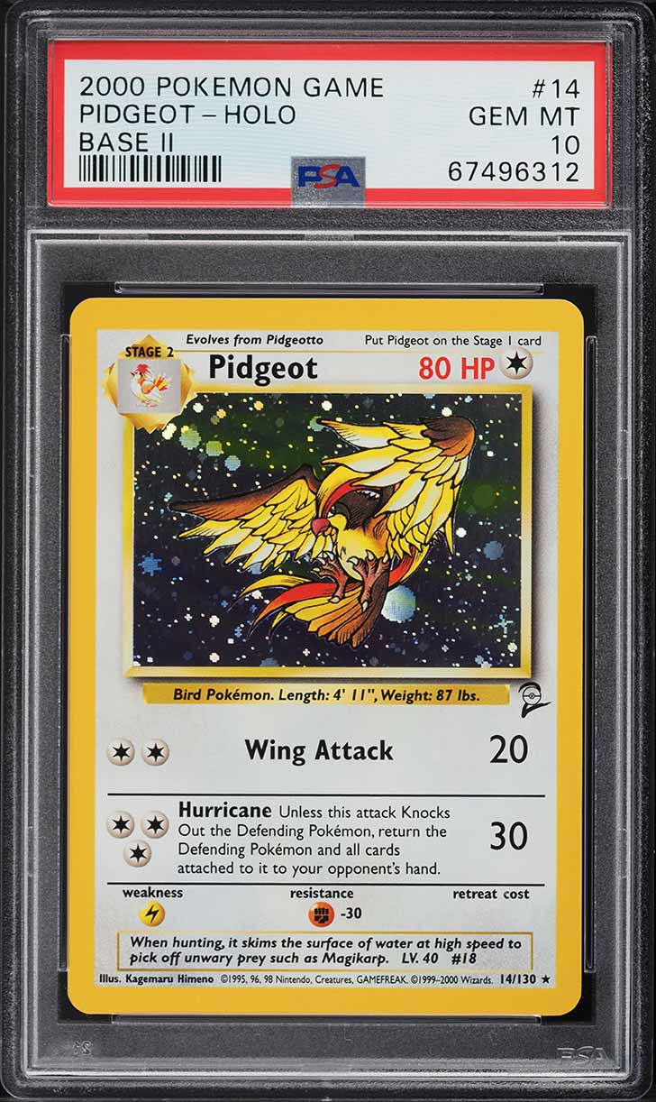 2000 Pokemon Base Set 2 Holo Pidgeot #14 PSA 10 GEM MINT
