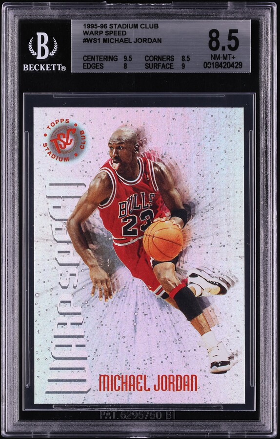 1995 Stadium Club Warp Speed Michael Jordan #WS1 BGS 8.5 NM-MT+