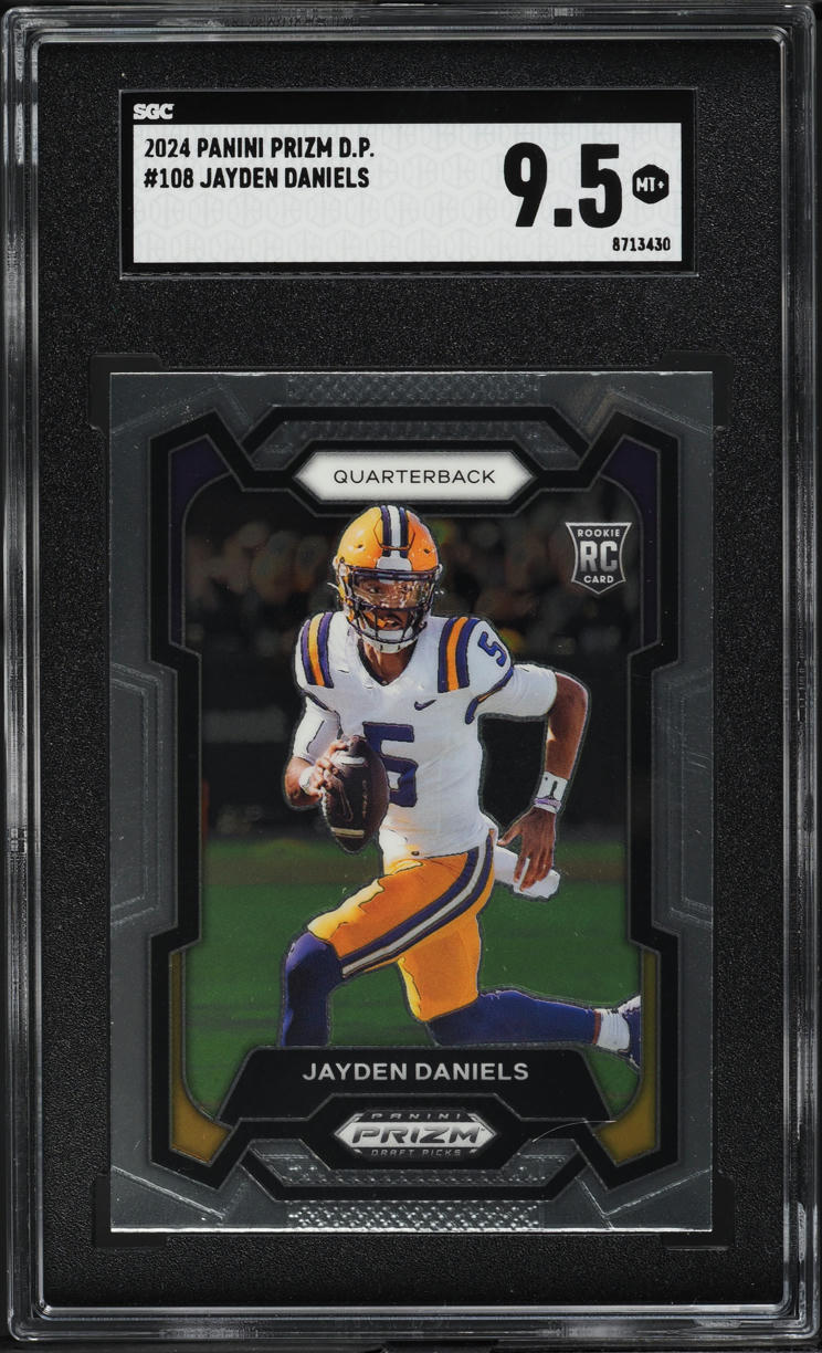 2024 Panini Prizm Draft Picks Jayden Daniels ROOKIE #108 SGC 9.5 MINT+