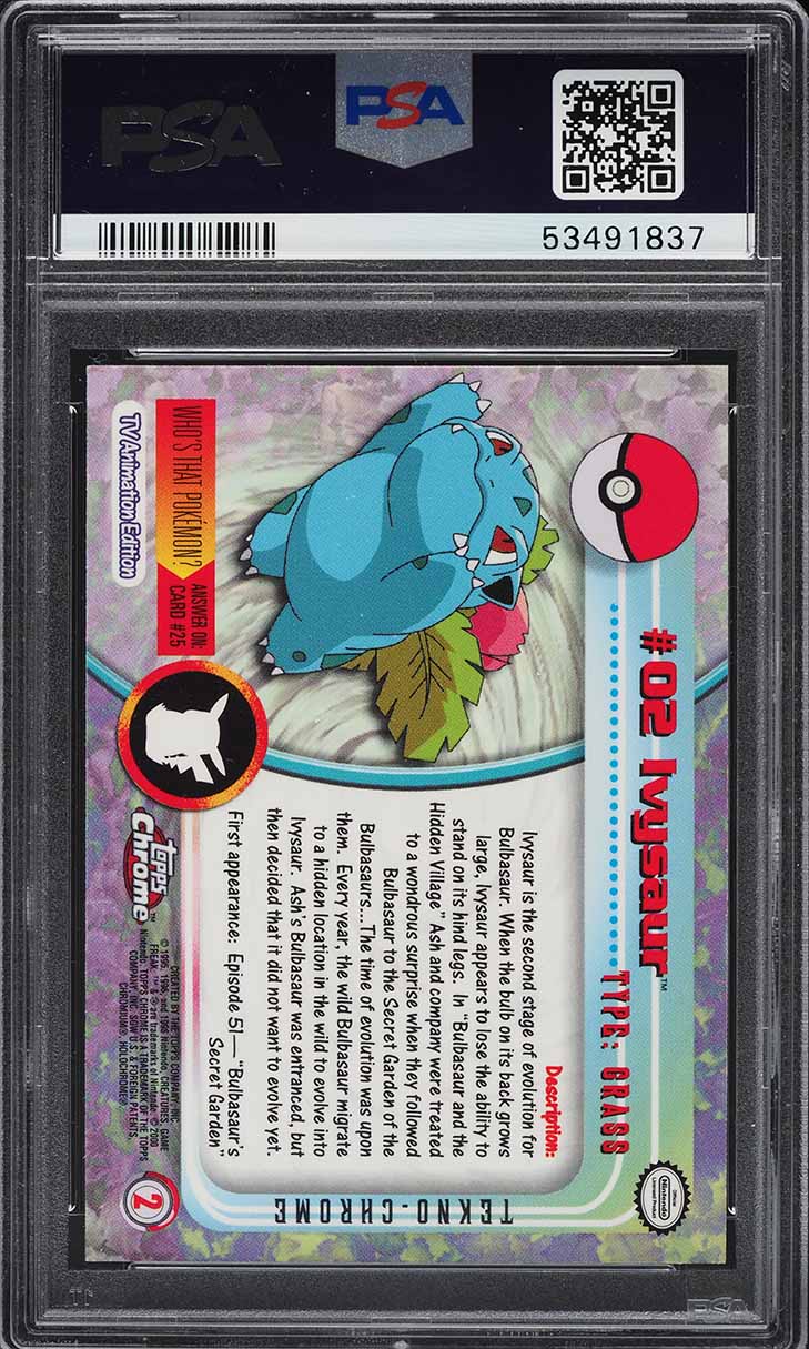 2000 Topps Chrome Pokemon Series 1 Tekno Ivysaur #2 PSA 10 GEM MINT