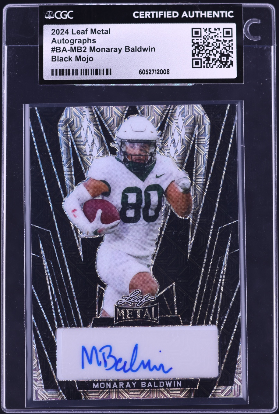 2024 Leaf Metal Black Mojo Monaray Baldwin ROOKIE AUTO 5/5 #BA-MB2 CGC AUTH