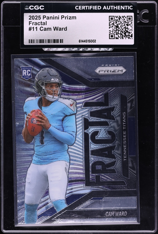 2025 Panini Prizm Fractal Cam Ward ROOKIE #11 CGC AUTH