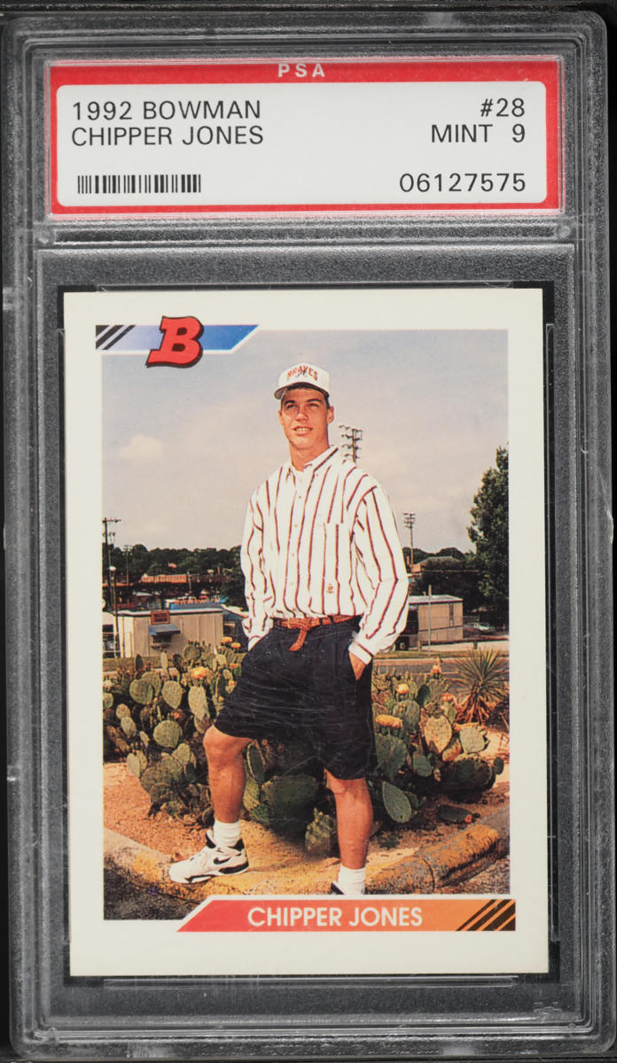 1992 Bowman Chipper Jones ROOKIE #28 PSA 9 MINT