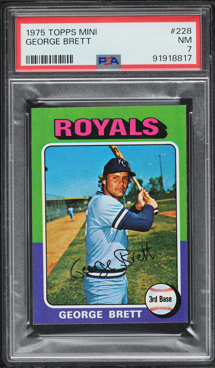 1975 Topps Mini George Brett ROOKIE #228 PSA 7 NRMT