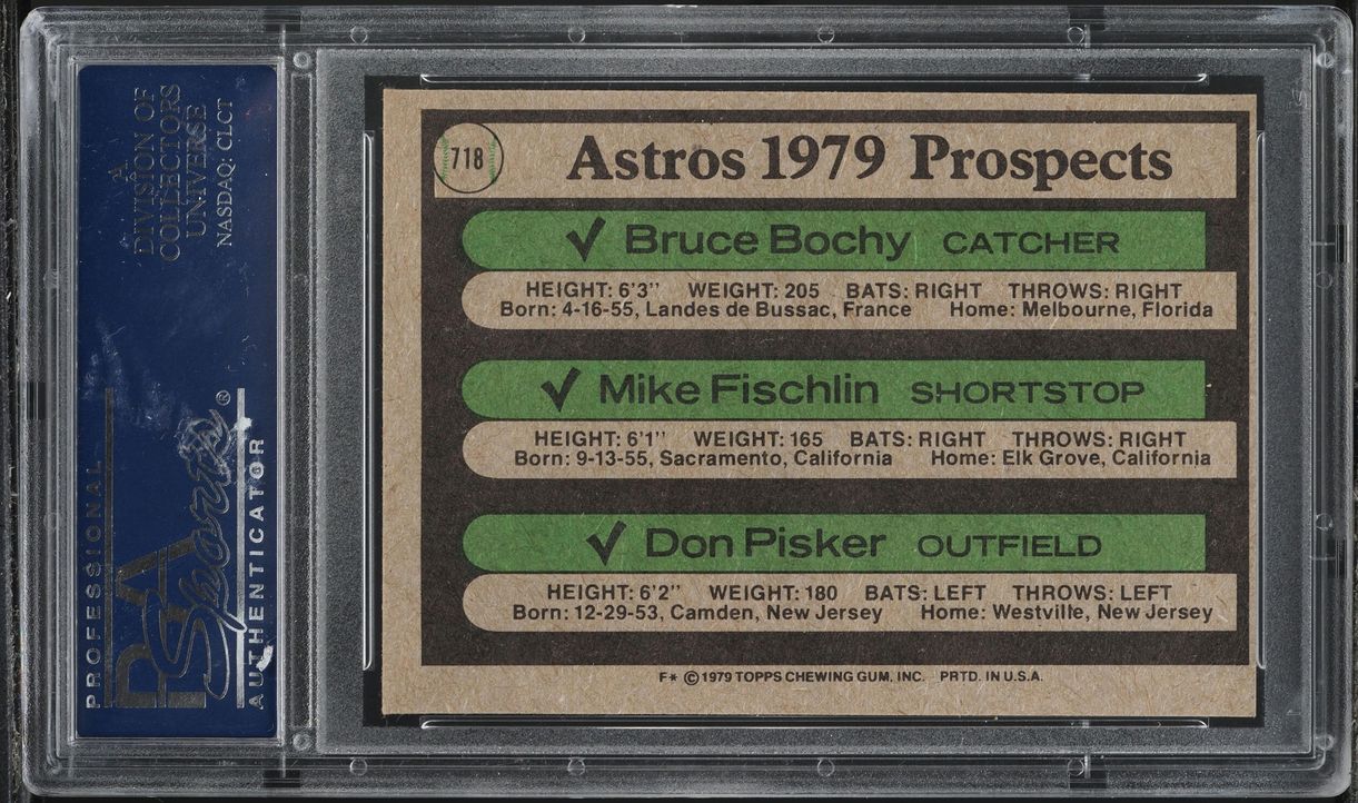 1979 Topps Bruce Bochy ROOKIE #718 PSA 9 MINT