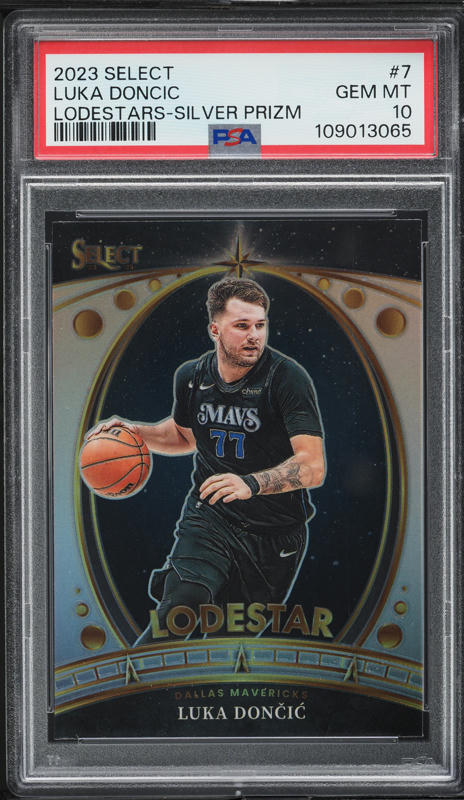 2023 Select Lodestars Purple Cracked Ice Luka Doncic /75 #7 PSA 10