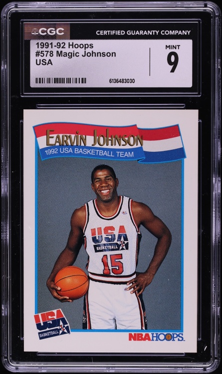 1991 Hoops USA Magic Johnson #578 CGC 9 MINT