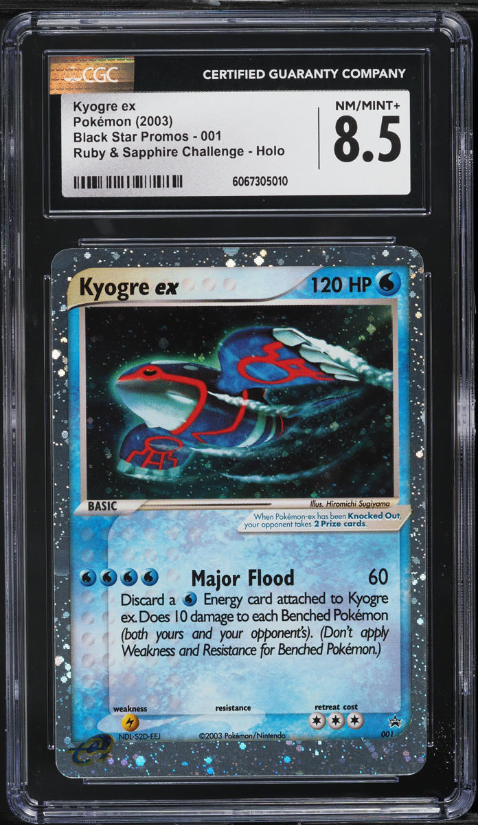 2003 Pokemon Black Star Promo Holo Kyogre ex #1 CGC 8.5 NM-MT+