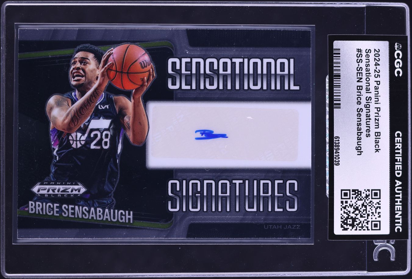 2024 Panini Prizm Black Sensational Signatures Brice Sensabaugh AUTO #SS-SEN CGC AUTH