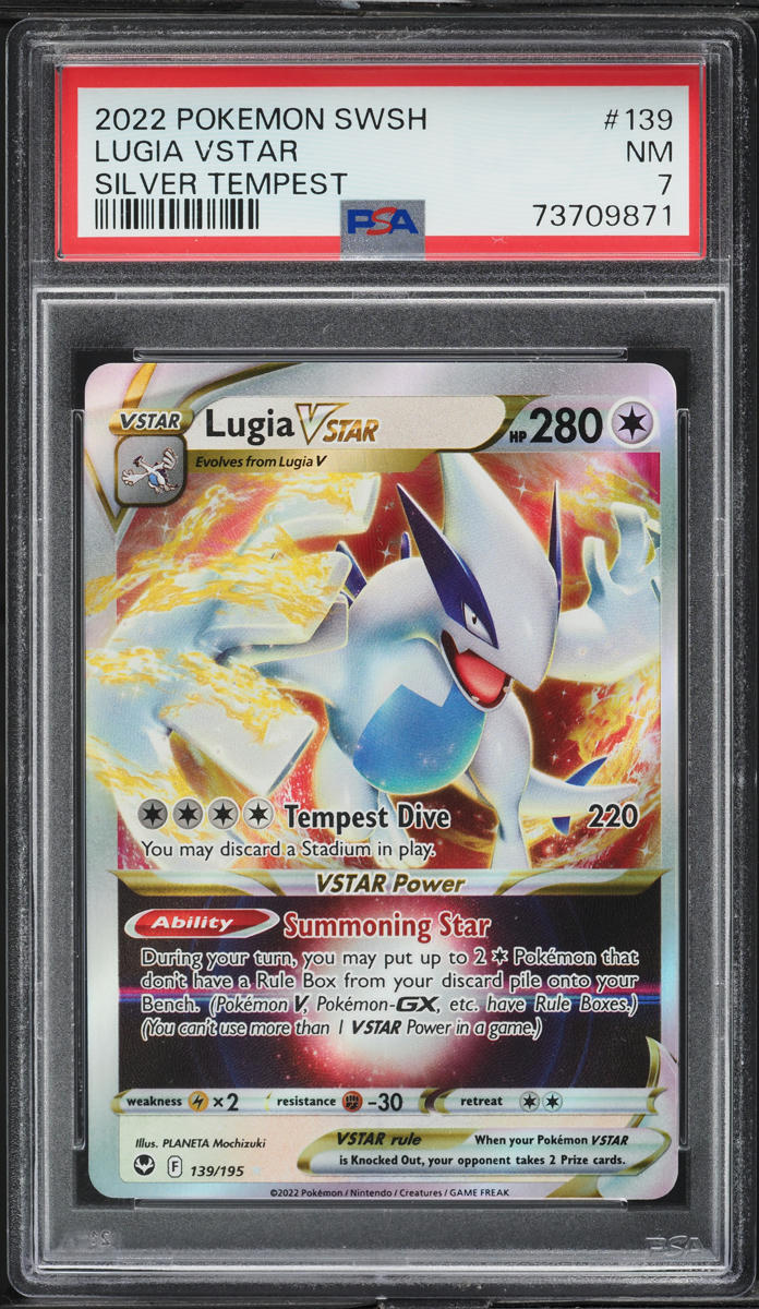 2022 Pokemon Sword & Shield Silver Tempest Lugia VSTAR #139 PSA 7 NRMT