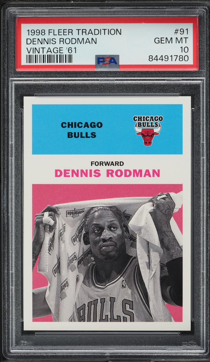 1998 Fleer Tradition Vintage '61 Dennis Rodman #91 PSA 10 GEM MINT - Main Image