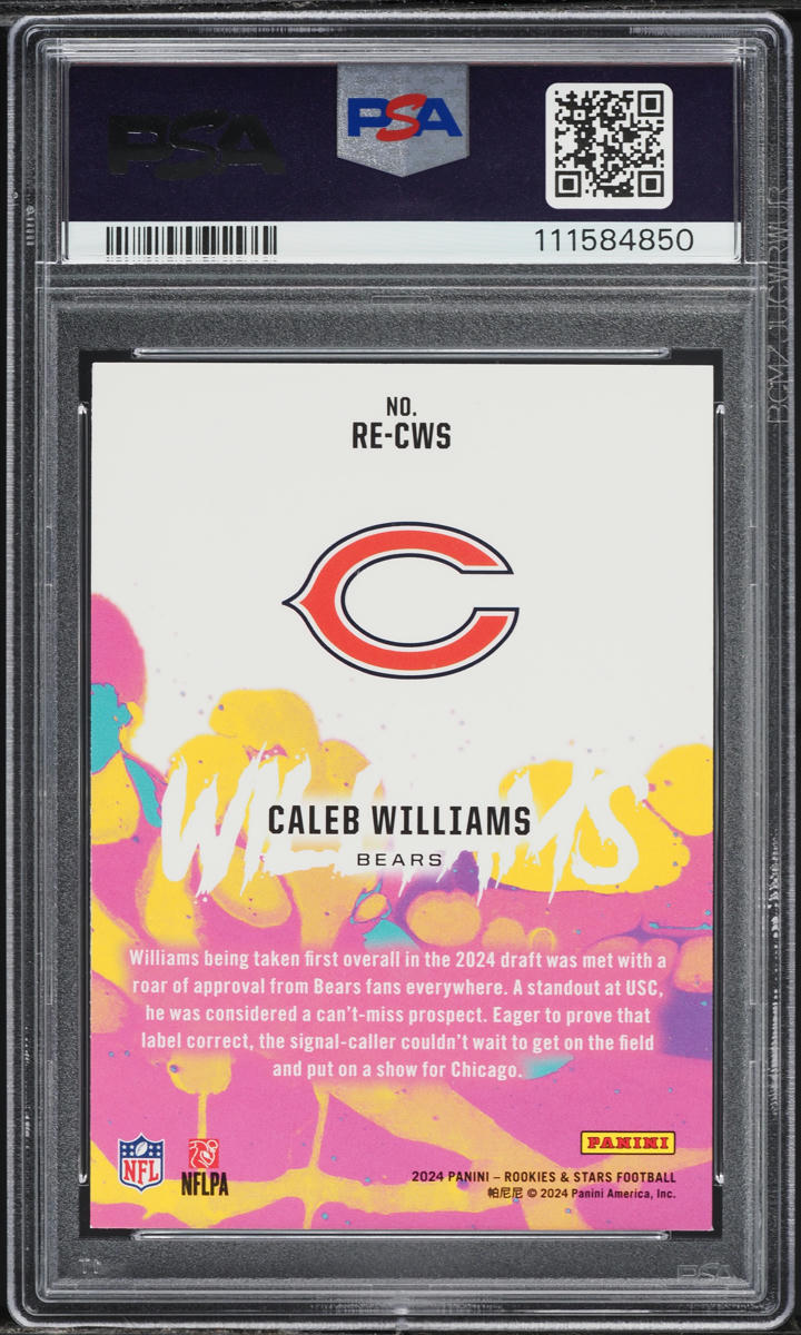 2024 Panini Rookies & Stars Exclusive Caleb Williams ROOKIE #RE-CWS PSA 8 NM-MT