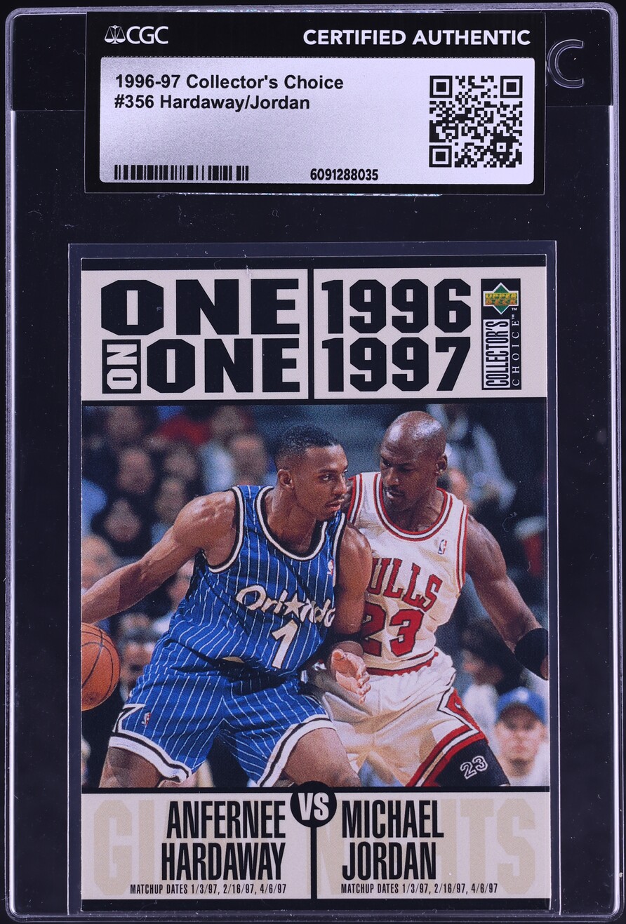 1996 Collector's Choice Anfernee Hardaway VS Michael Jordan #356 CGC AUTH