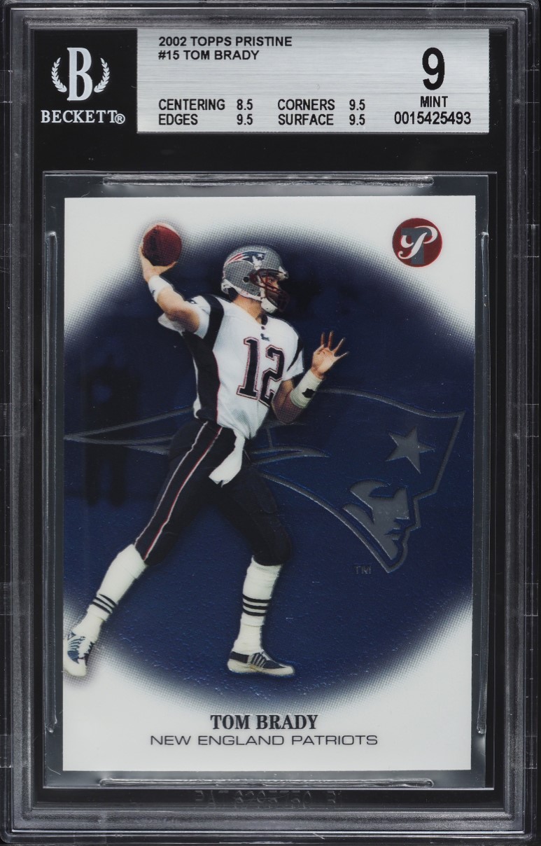 2002 Topps Pristine Tom Brady #15 BGS 9 MINT
