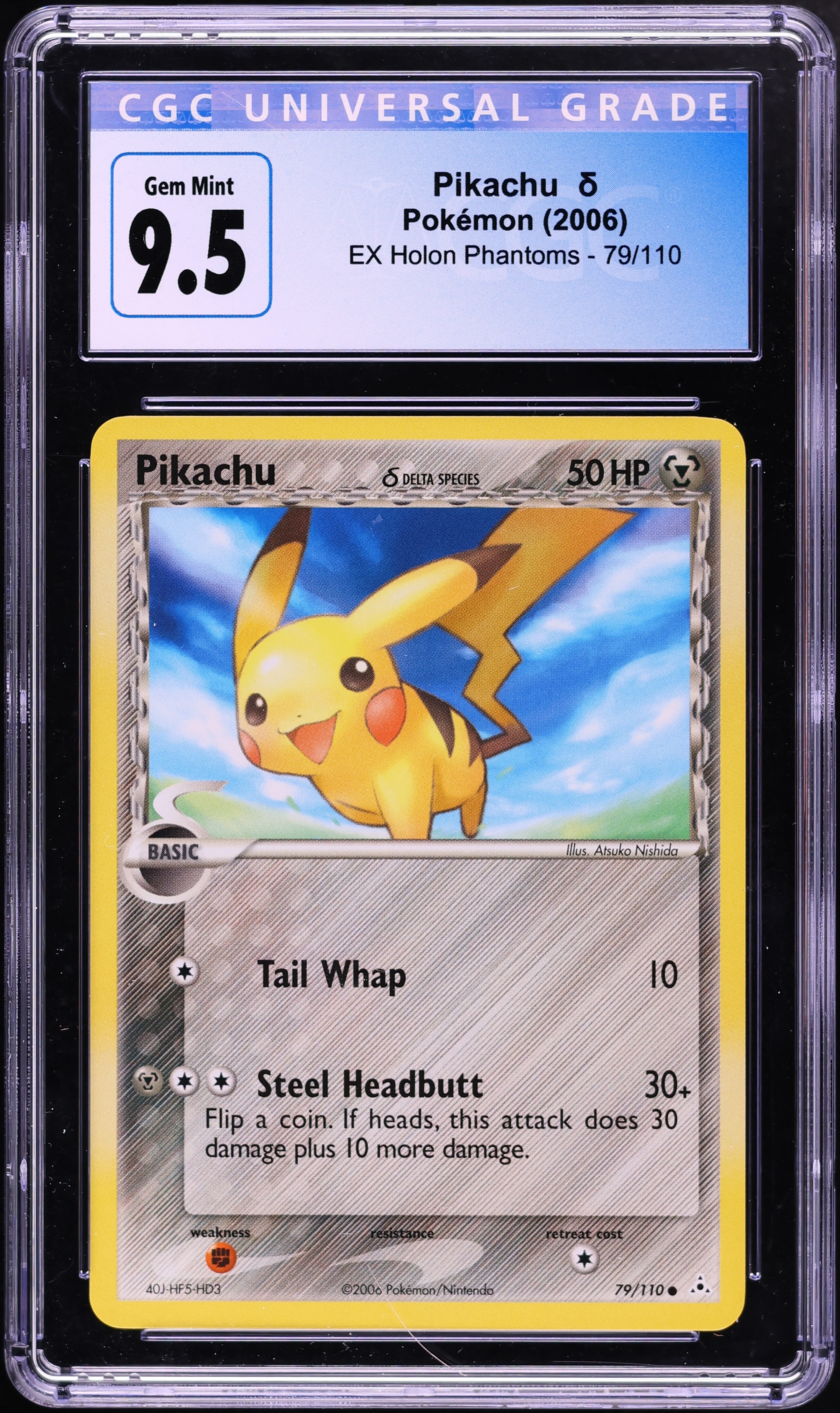 2006 Pokemon EX Holon Phantoms Pikachu #79 CGC 9.5 GEM MINT