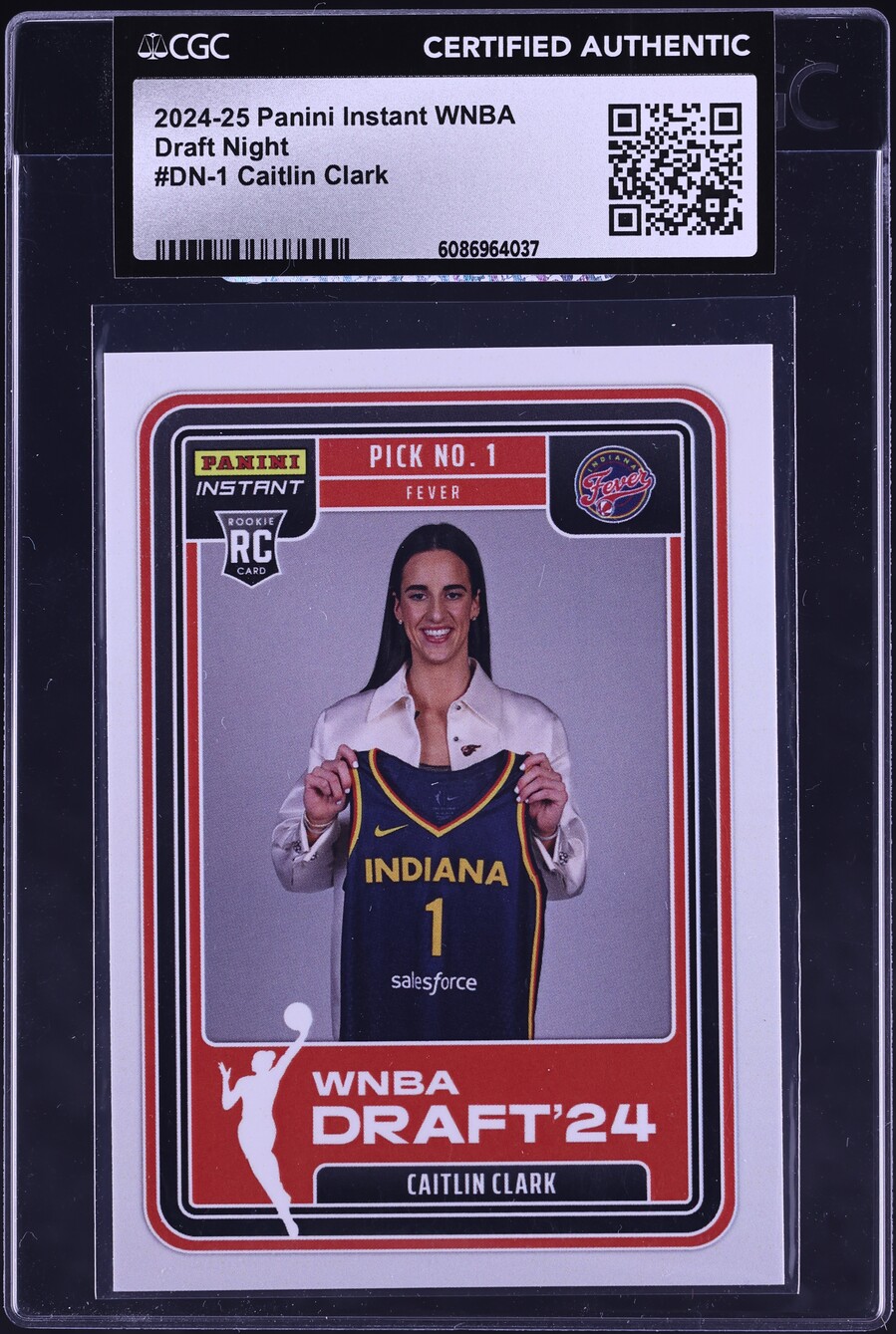 2024 Panini Instant WNBA Draft Night Caitlin Clark ROOKIE #DN-1 CGC AUTH