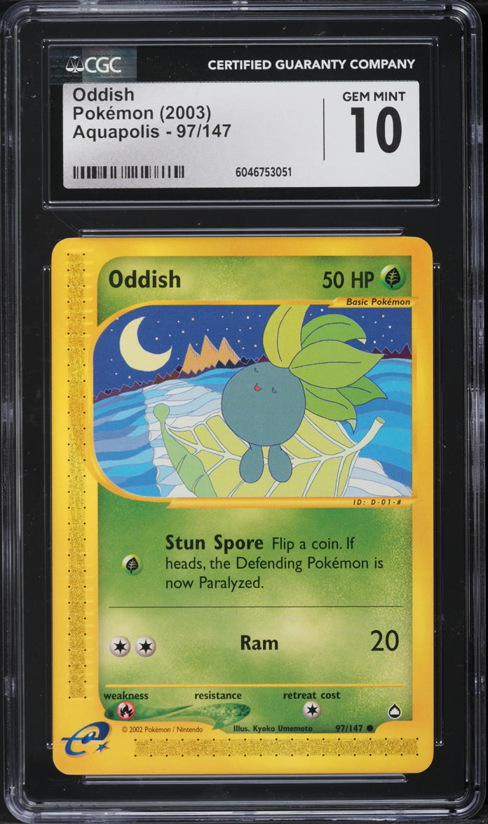 2003 Pokemon Aquapolis Oddish #97 CGC 10 GEM MINT